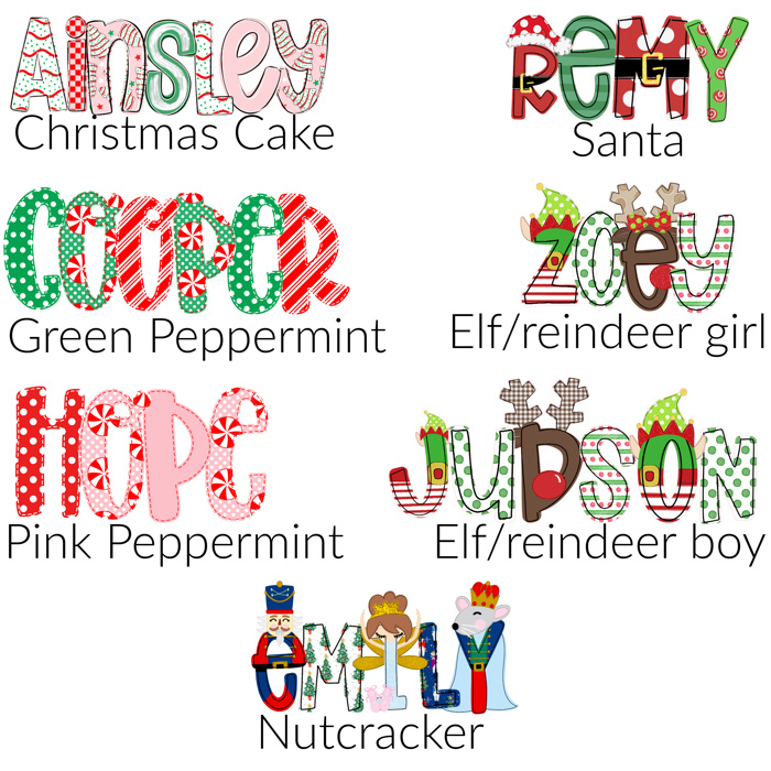 Holiday Personalized Pajamas | 8 Christmas Themes | Sizes 2T-6Y