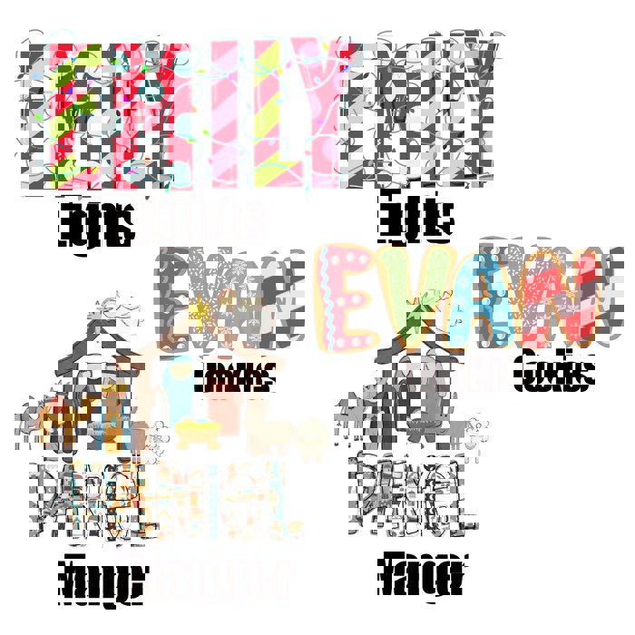 Holiday Name Baby Bib Personalized Christmas