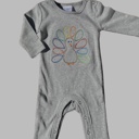  Turkey Embroidered Romper Thanksgiving | 2 Colors | Sizes 3M-3Y