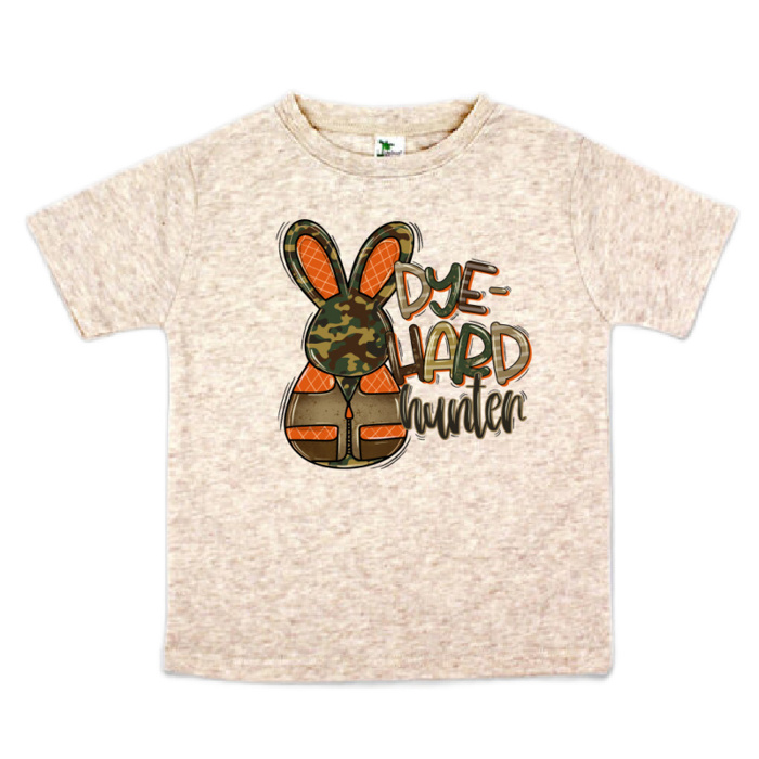 Camo Bunny Egg Hunter Easter Tee |Sizes 2T-12