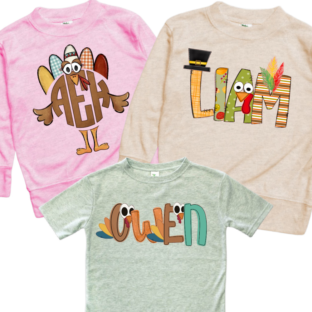 Turkey Name Tee Baby | 4 Designs