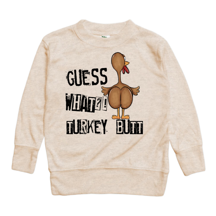 Turkey Butt Thanksgiving Tee Humor Kids | 2T-10