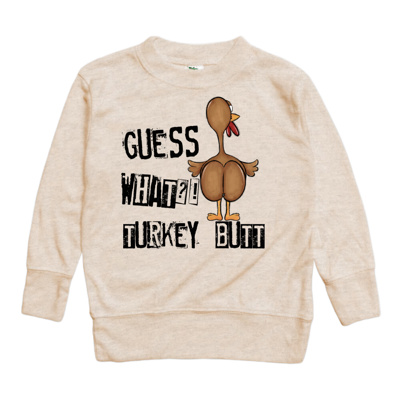 Turkey Butt Thanksgiving Tee Humor Kids | 2T-10