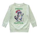  Festive and Feral Racoon Holiday Christmas Tee 2T-12