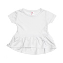 12M White-Ruffle-Short Sleeve Personalized Character Baby Tee or Bubble | 27 Characters