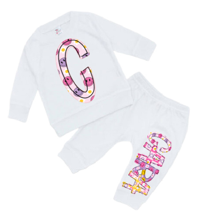 Alphabet Soup Personalized Knit Baby Set