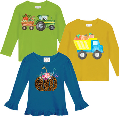 Fall Watercolor Design Tee | 3 Designs | 2T-8Y