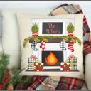  Holiday Mantle Pillow Cover Personalized