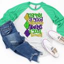  MARDI GRAS Raglan Tee | Adult Sizes | 13 Designs