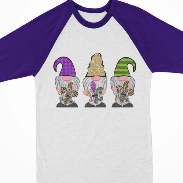 MARDI GRAS Raglan Tee | Adult Sizes | 13 Designs