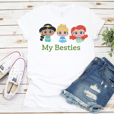 Create Your Own Vacation Character BESTIES Tee | 36 Character Options