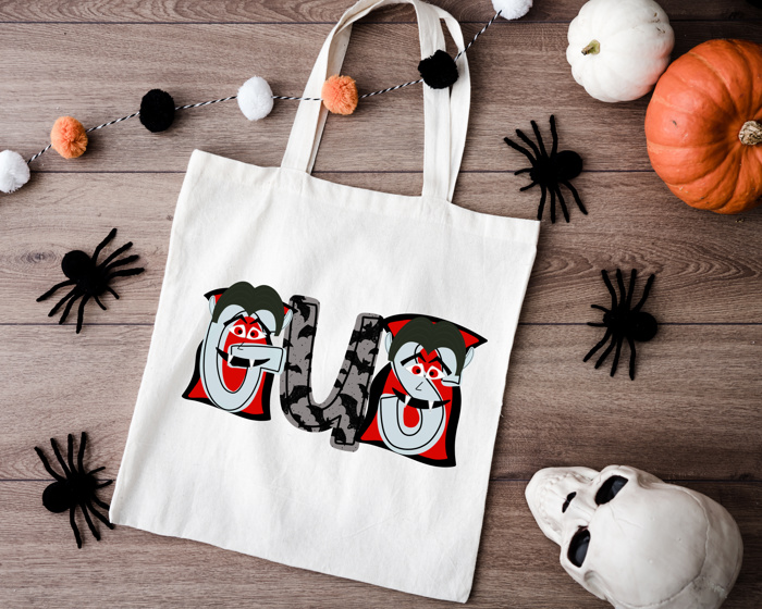 Monster Mash Personalized Halloween Tote | 11 Alpha Options