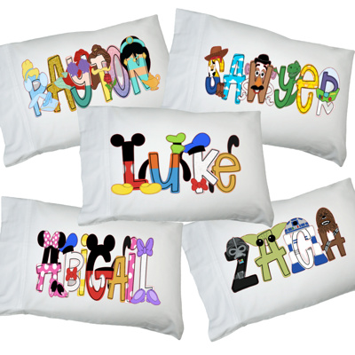 Personalized Vacation Character Pillowcase | 27 Characters