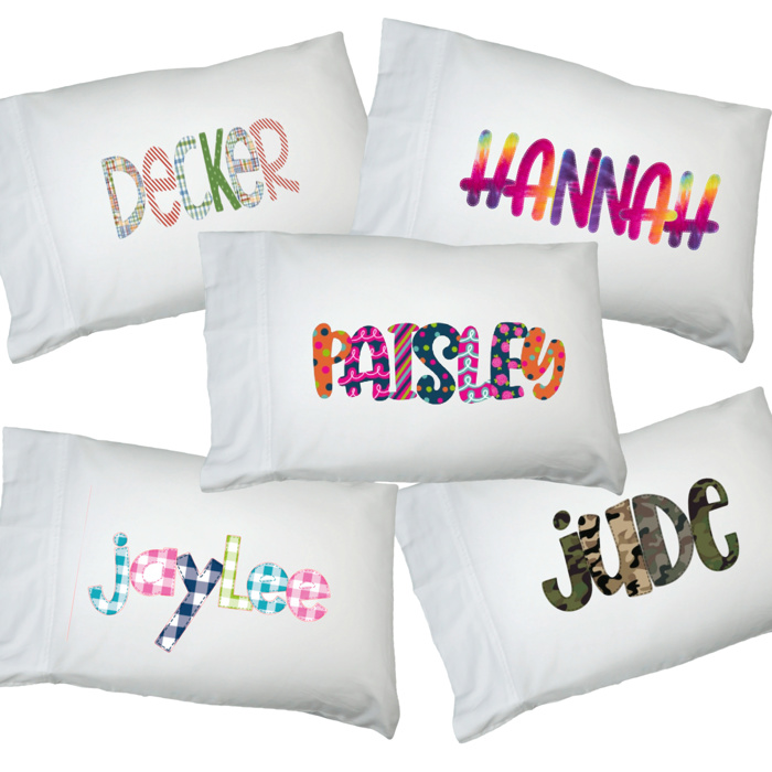 Personalized Alphabet Soup Pillowcase | 48 Alpha Choices