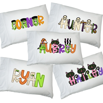 Personalized Halloween Pillowcase | 11 Designs
