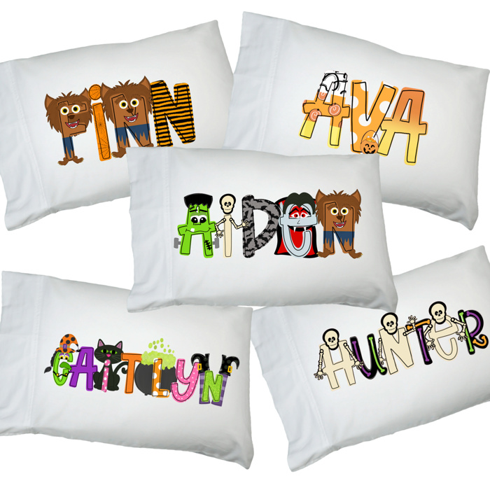 Personalized Halloween Pillowcase | 11 Designs