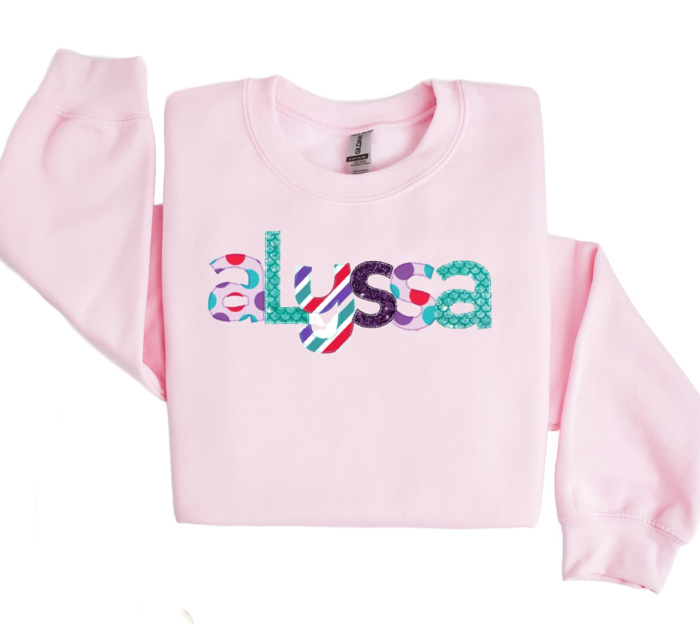 Alphabet Soup Personalized Sweatshirt | Sizes 2T-12 | 48 Alpha Options