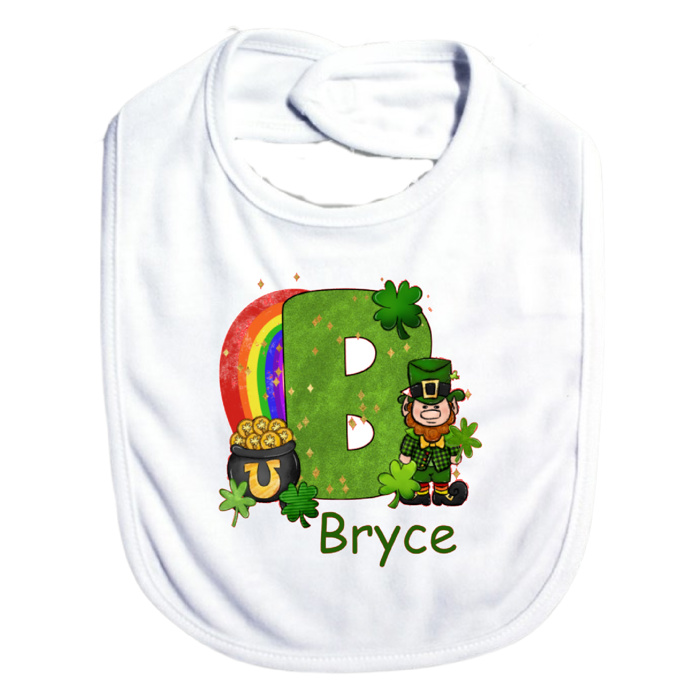 St. Patricks Day Name Bib Personalized