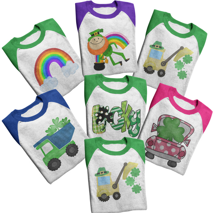 ST. PATRICK'S DAY Raglan Tee | Toddler and Kids | 7 Designs