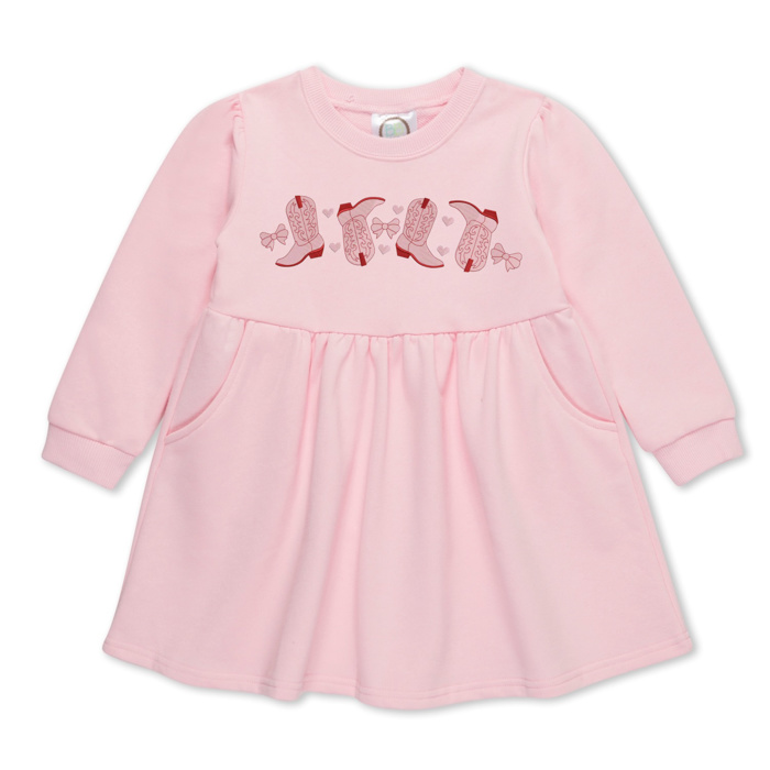 Valentine Embroidered Sweatshirt Dress | 3 Designs |Sizes 2T-10