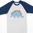 Blue Dino Valentine Raglan Tees Toddler and Kids Sizes | 21 Designs