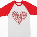 Hearts in Heart Valentine Raglan Tees Toddler and Kids Sizes | 21 Designs