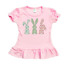  Patchwork Calico Bunnies Easter Tee | Sizes 2T-10