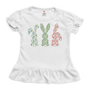  Patchwork Calico Bunnies Easter Tee | Sizes 2T-10