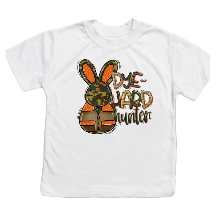 Camo Bunny Egg Hunter Easter Tee |Sizes 2T-12