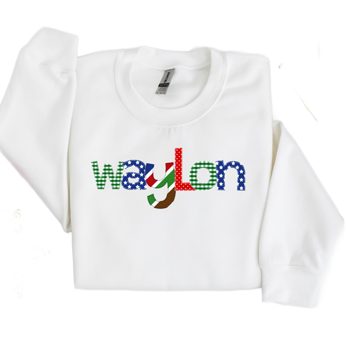 Alphabet Soup Personalized Sweatshirt | Sizes 2T-12 | 48 Alpha Options