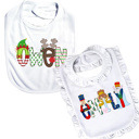  Holiday Name Baby Bib Personalized Christmas