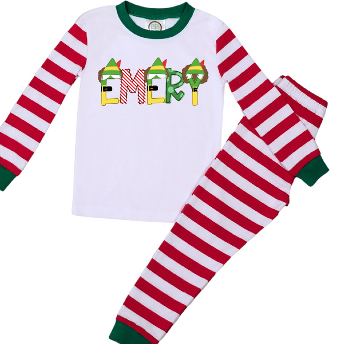 Character Holiday Personalized Pajamas | 8 Christmas Themes | Sizes 2T-6Y