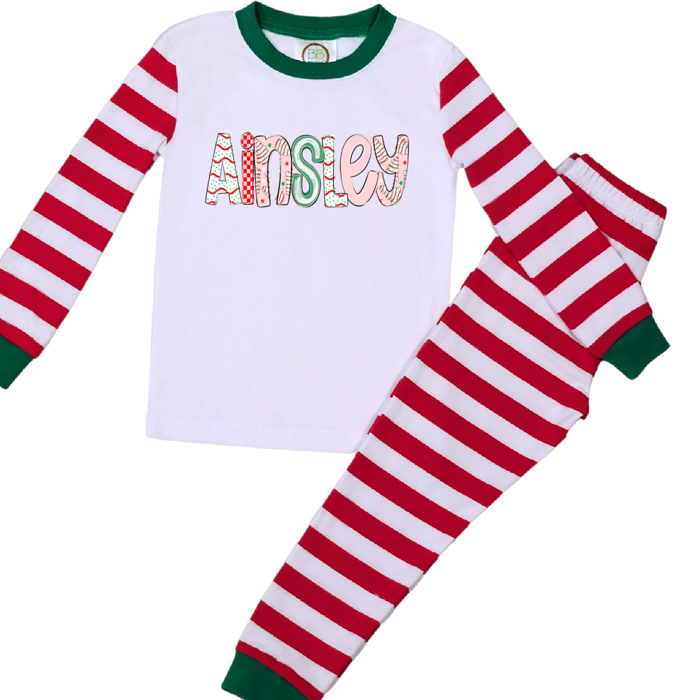 Holiday Personalized Pajamas | 8 Christmas Themes | Sizes 2T-6Y