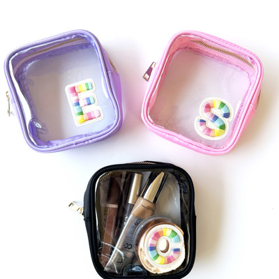 Small Cosmetic Bag with Initial Stocking Stuffer Gift