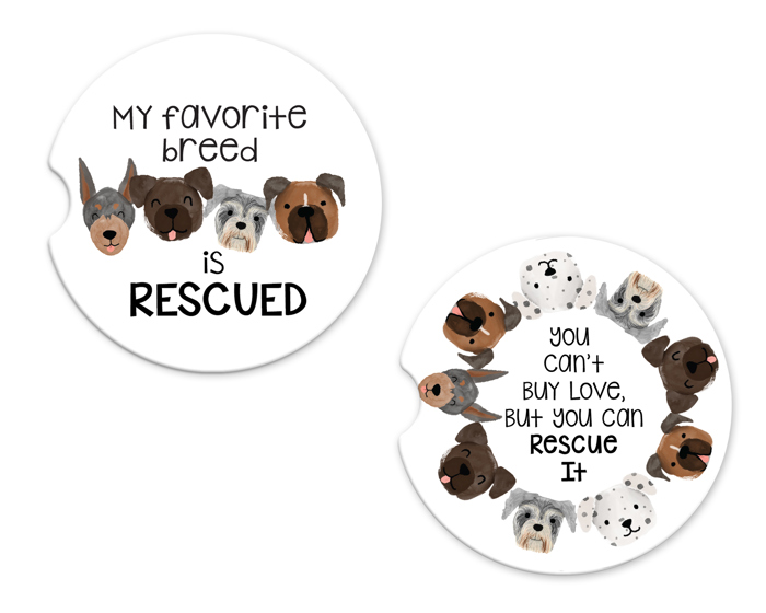 Car Coasters - Favorite Breed Rescued