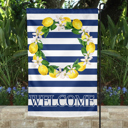  Garden Flag - Welcome Lemon Wreath