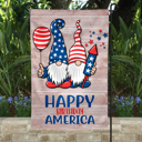  Garden Flag - Gnomes Happy Birthday America