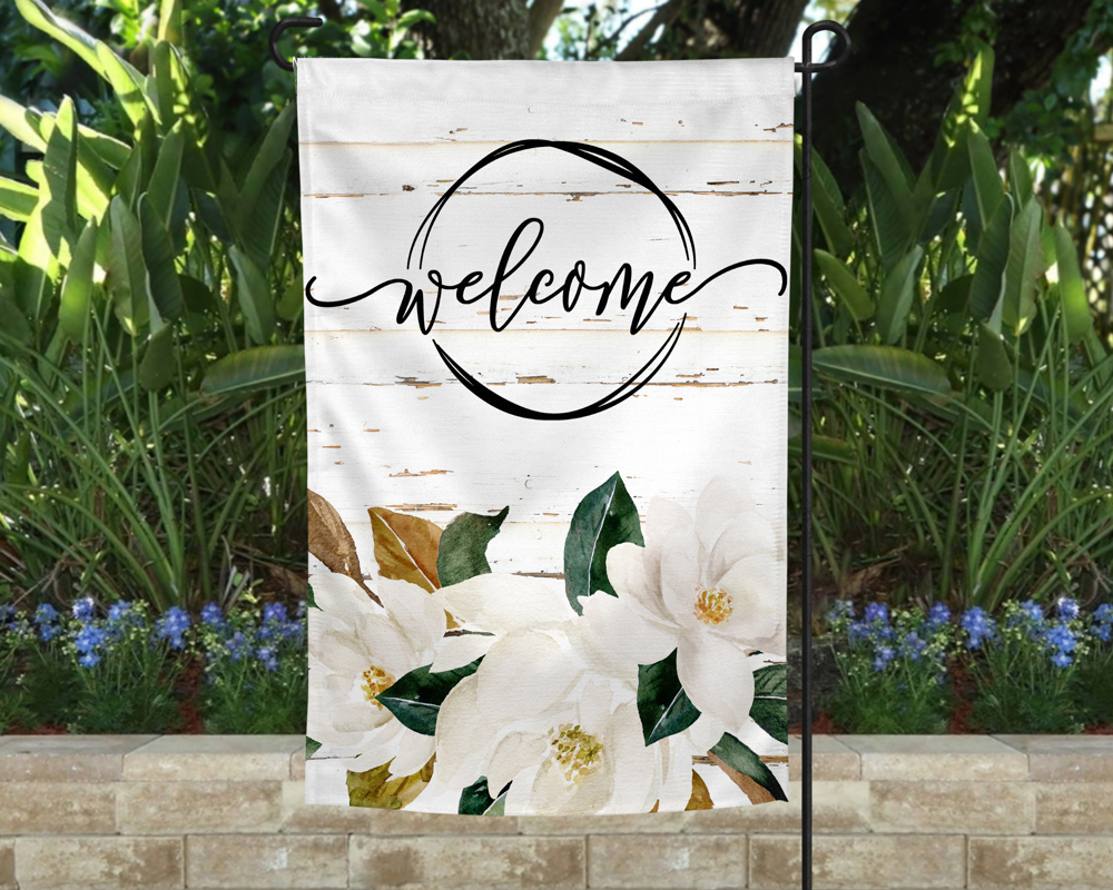 Garden Flag - Welcome Magnolia Circle