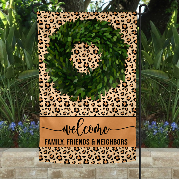 Garden Flag - Boxwood Leopard