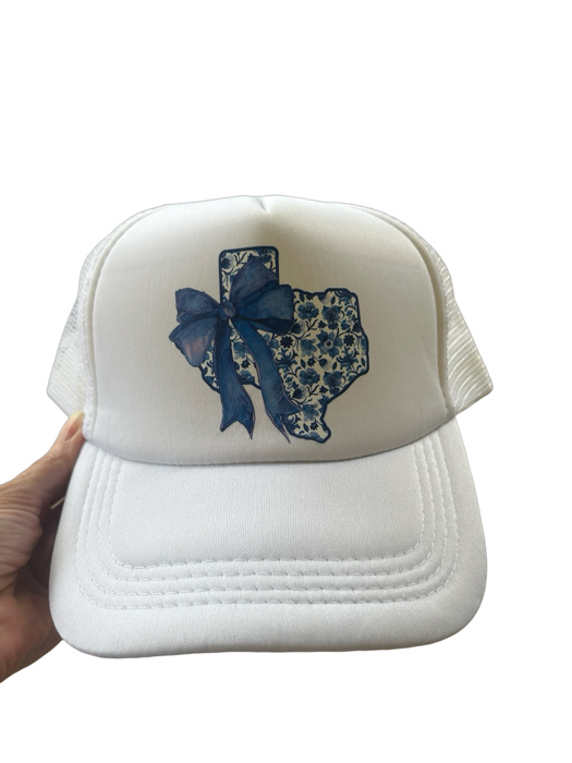 Trucker Hat - Blue Texas with Bow