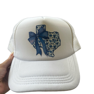 Trucker Hat - Blue Texas with Bow