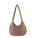 Khaki Oversized Puff Bag Shoulder Bag