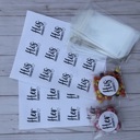  His and Her Favorite Wedding Stickers and Resealable Cellophane Bags