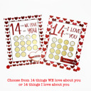  Valentine Scratch Off Print - 14 Things I or We Love About You