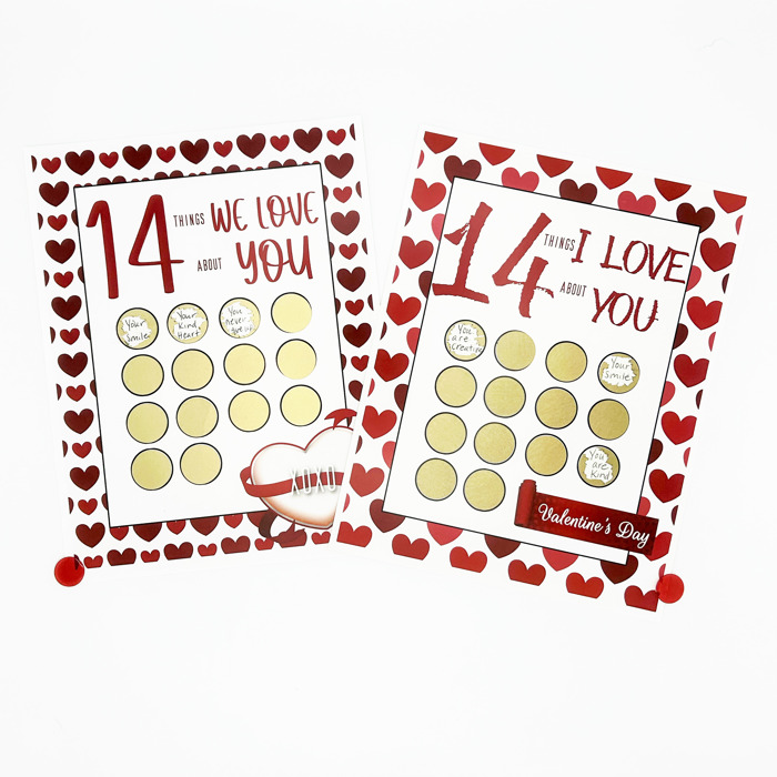 Valentine Scratch Off Print - 14 Things I or We Love About You