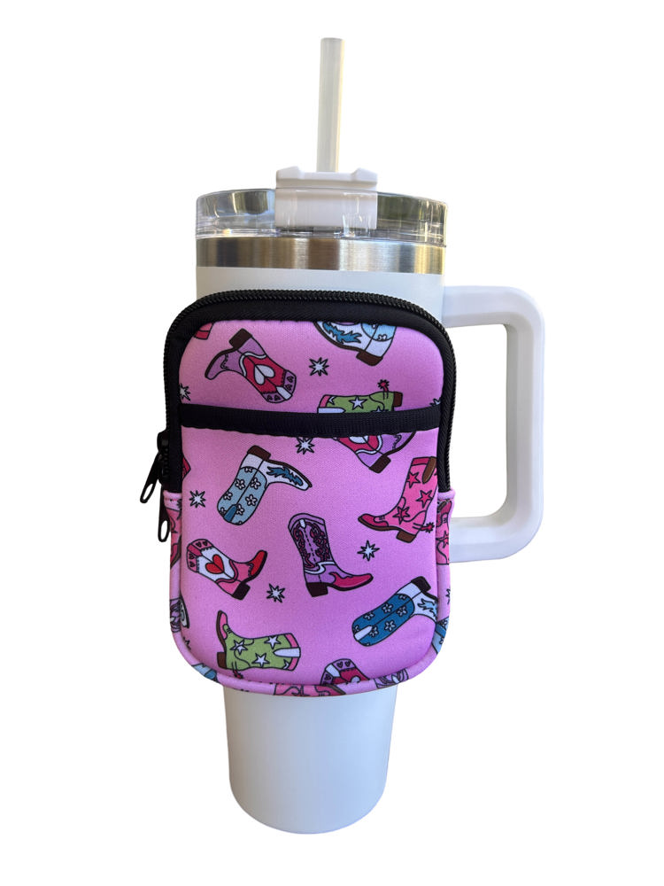 Zippered Tumbler Pouch with Pocket