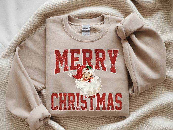 Crewneck Sweatshirt - Merry Christmas Santa Claus