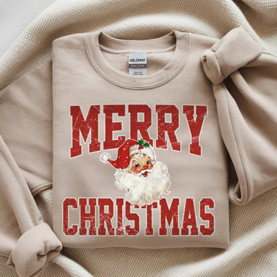 Crewneck Sweatshirt - Merry Christmas Santa Claus