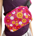  Crossbody Belt Bag Fanny Pack - Smiles, Flowers and Stars