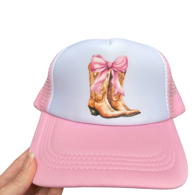 Trucker Hat - Boots and Bow